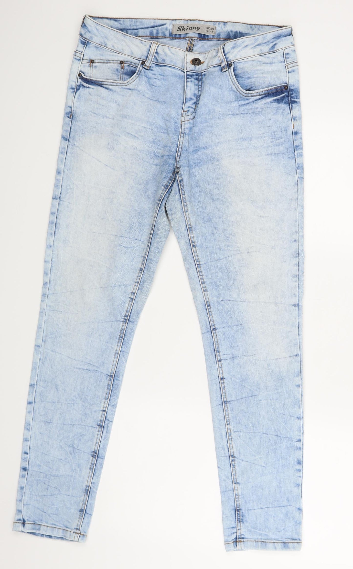New Look Womens Blue   Skinny Jeans Size 14 L26 in