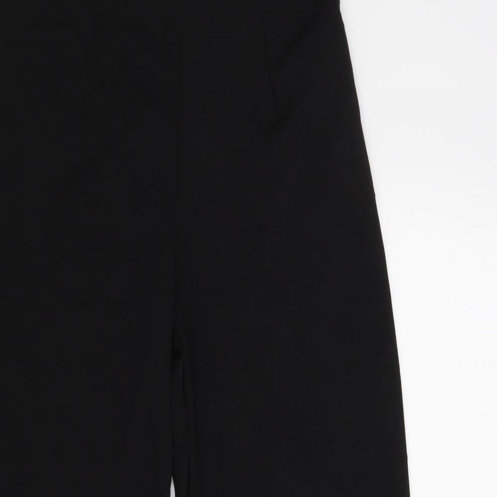PRETTYLITTLETHING Womens Black   Trousers  Size 10 L27 in
