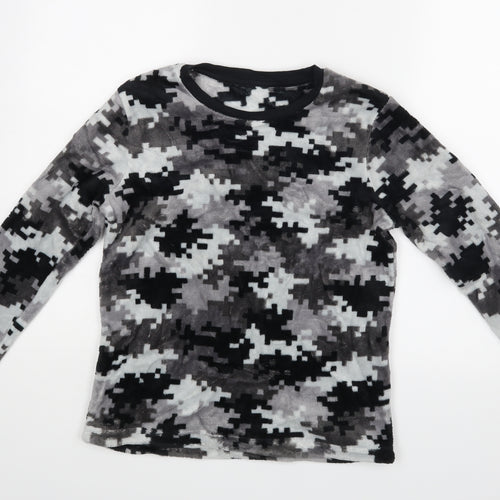 Nutmeg Girls Black   Top Pyjama Top Size 12-13 Years