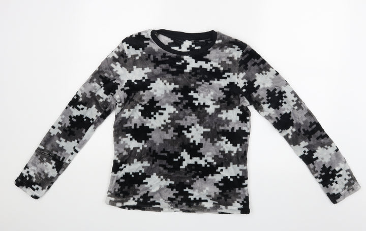 Nutmeg Girls Black   Top Pyjama Top Size 12-13 Years