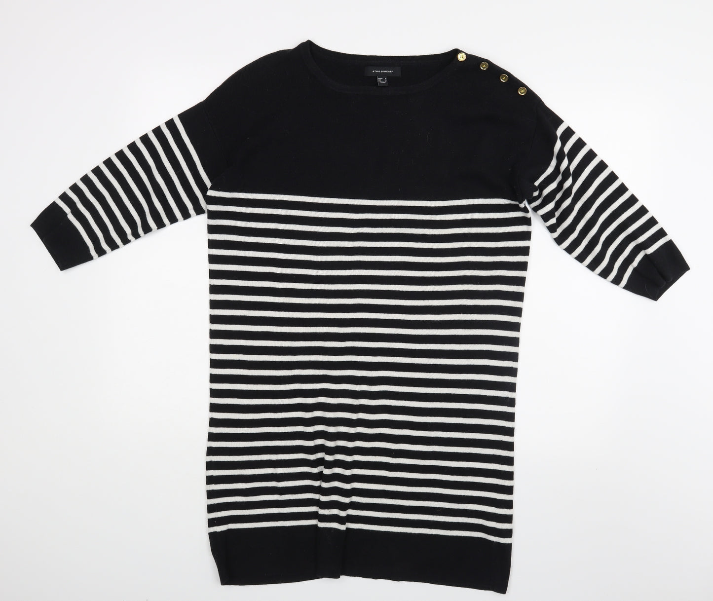 Atmosphere Womens Black Striped  Basic Blouse Size 16