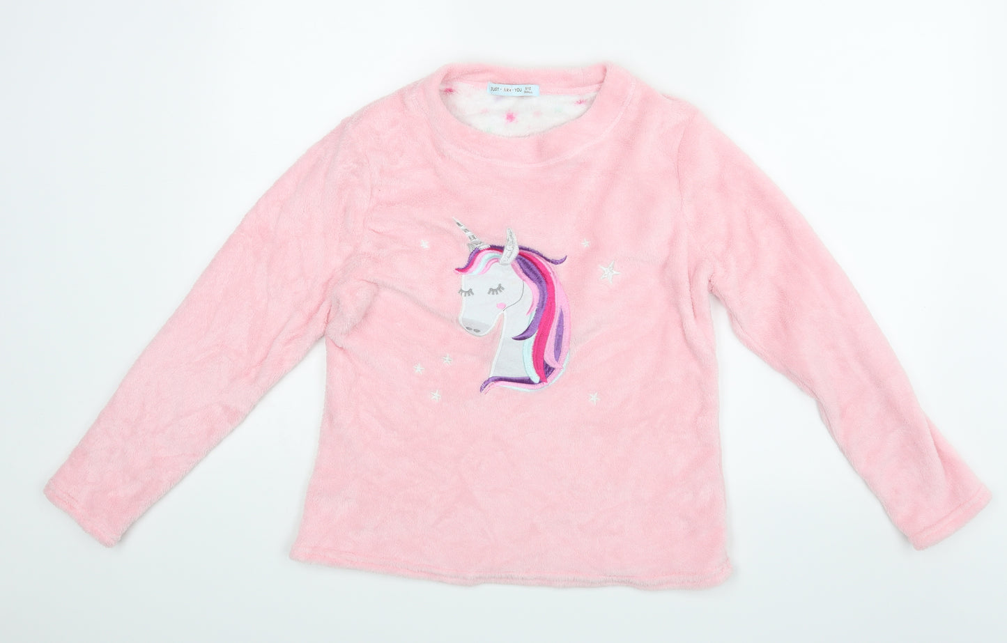 Just Like You Womens Pink   Top Pyjama Top Size 8  - Unicorn
