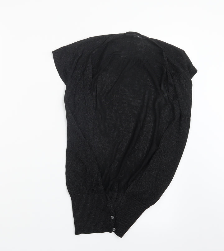 Warehouse Womens Black Cardigan Jumper Size 6