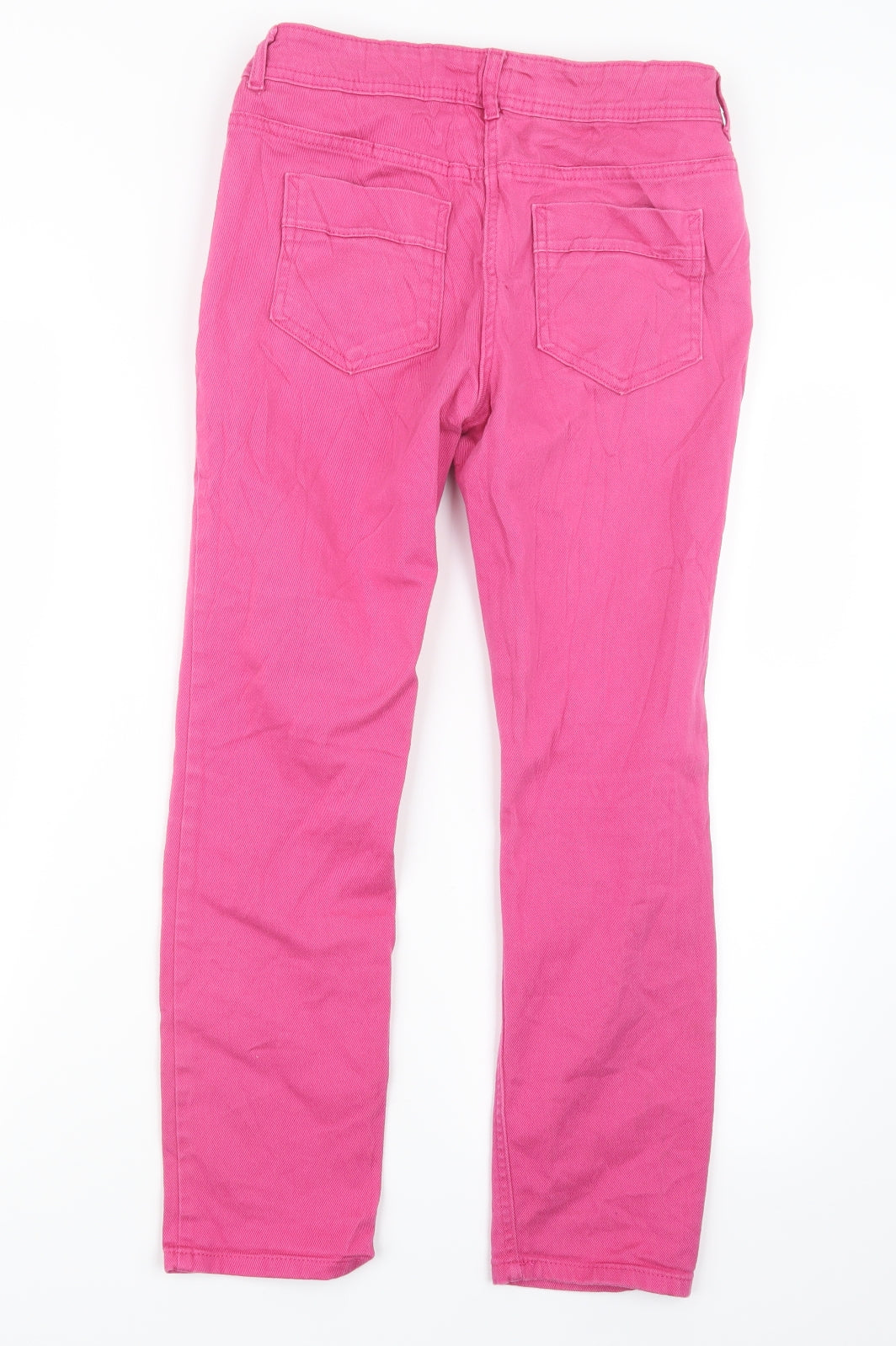 F&F Womens Pink  Denim Straight Jeans Size 8 L25.5 in