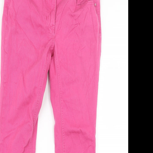 F&F Womens Pink  Denim Straight Jeans Size 8 L25.5 in