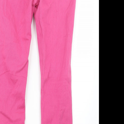 F&F Womens Pink  Denim Straight Jeans Size 8 L25.5 in
