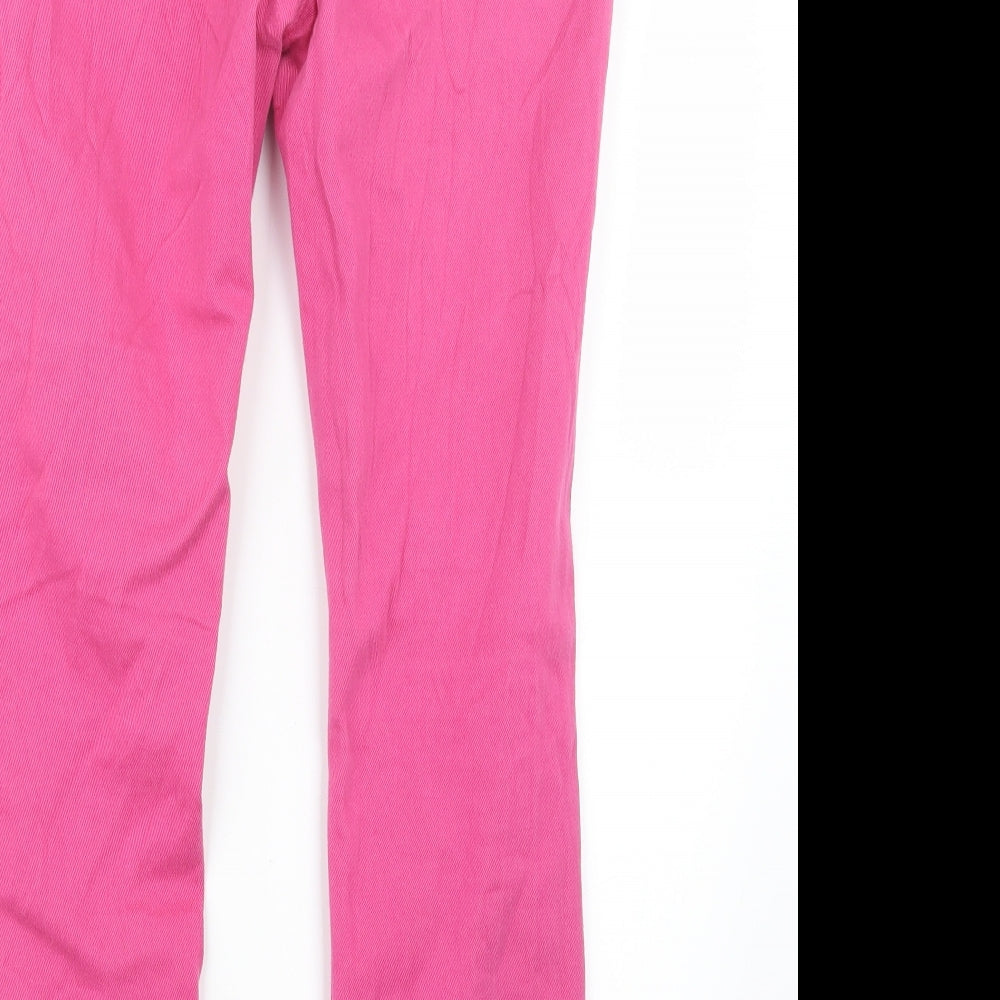 F&F Womens Pink  Denim Straight Jeans Size 8 L25.5 in