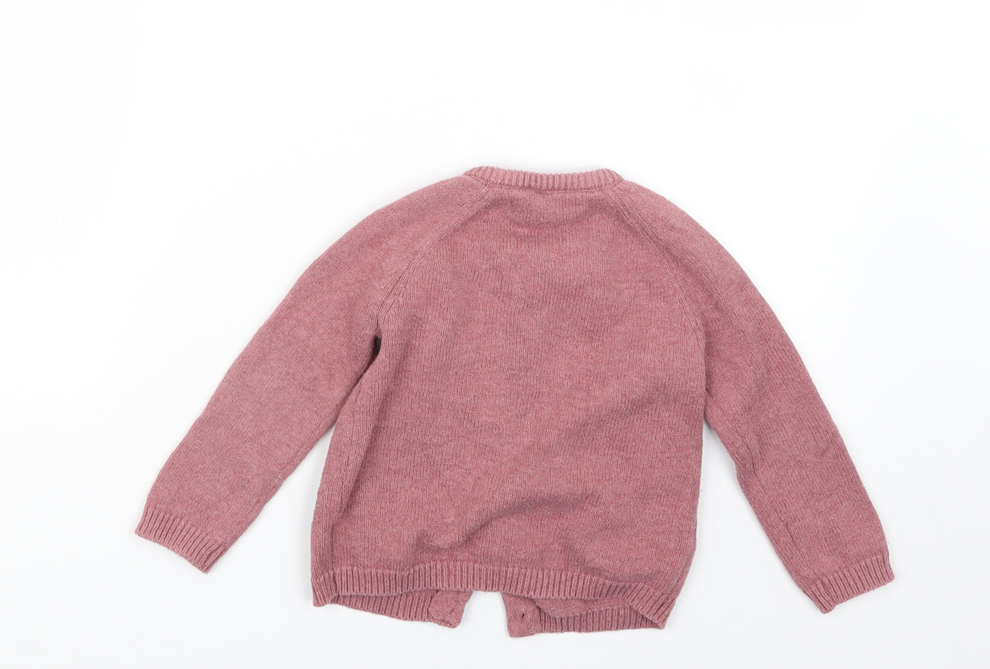 TU Boys Pink  Knit Cardigan Jumper Size 2-3 Years