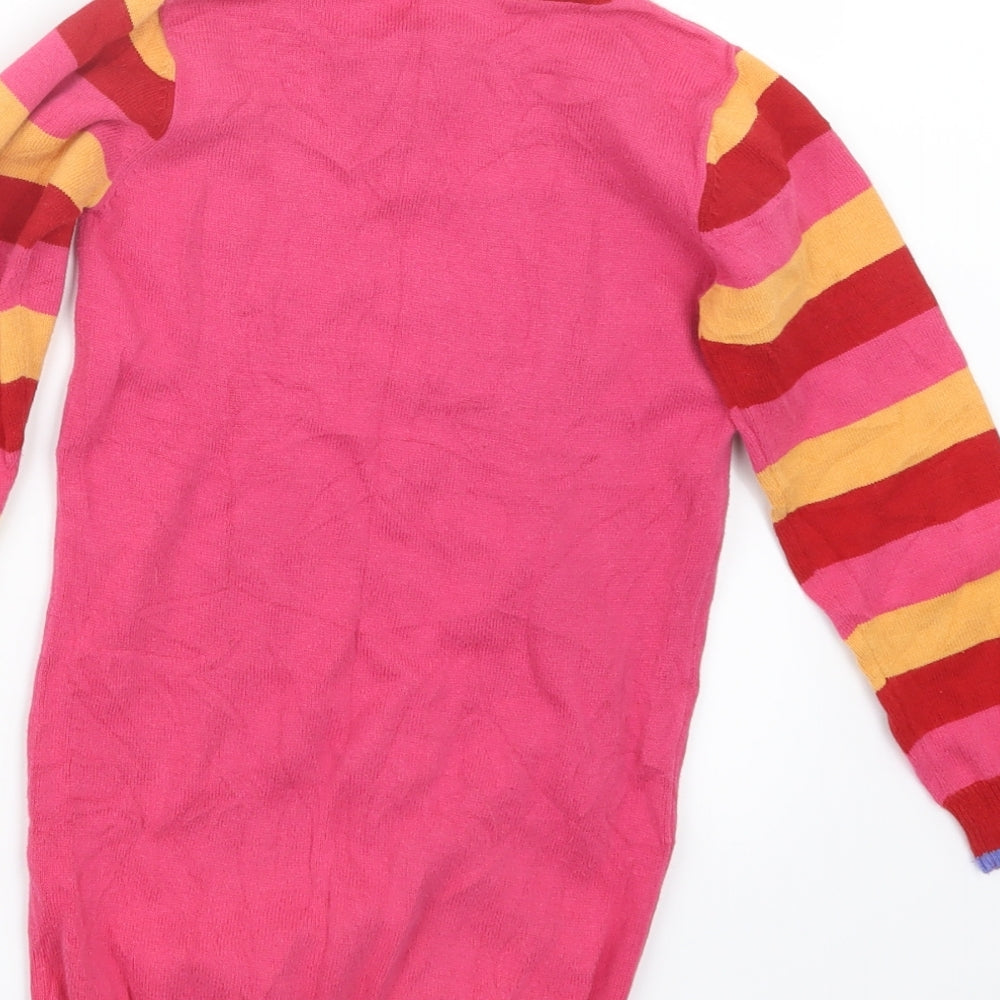 NEXT Girls Pink  Knit Pullover Jumper Size 4-5 Years