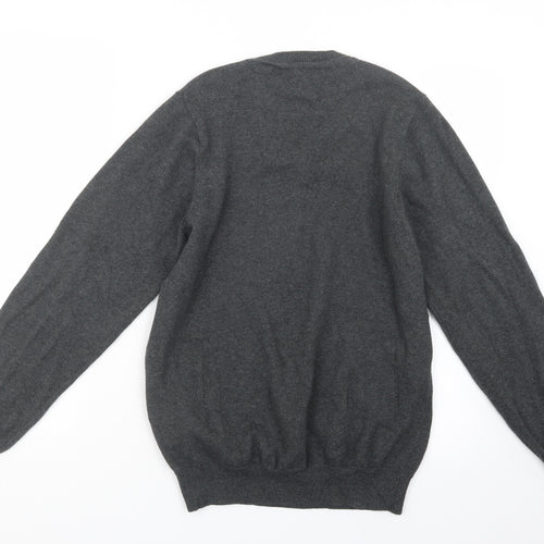 Marks and Spencer Mens Grey  Knit Pullover Jumper Size S