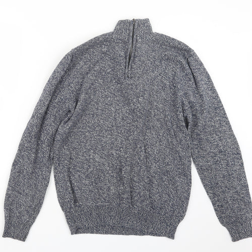 Cedar Wood State Mens Blue  Knit Pullover Sweatshirt Size M