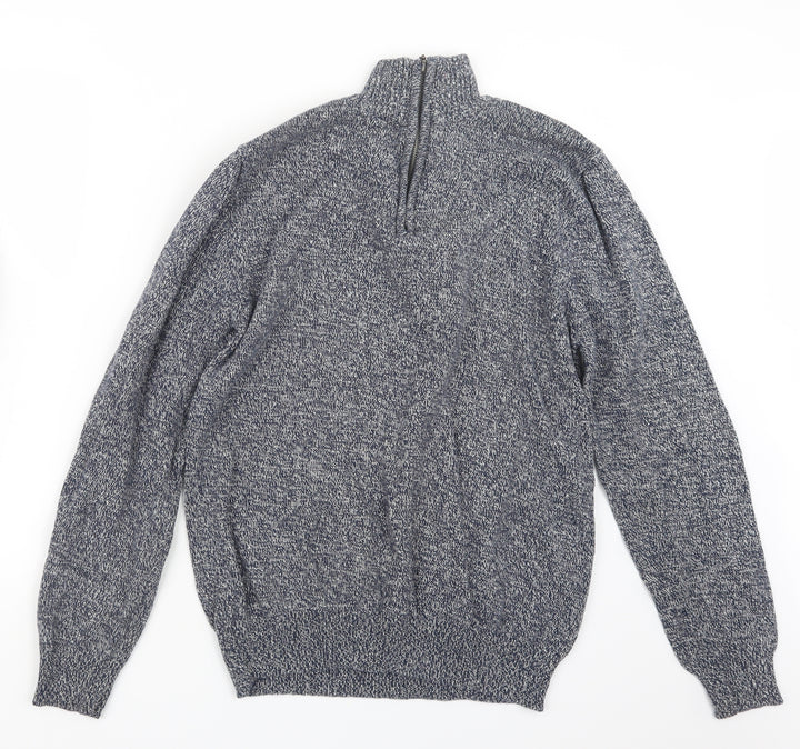 Cedar Wood State Mens Blue  Knit Pullover Sweatshirt Size M