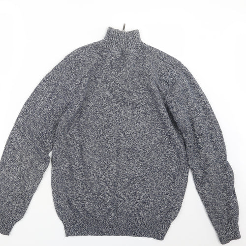 Cedar Wood State Mens Blue  Knit Pullover Sweatshirt Size M