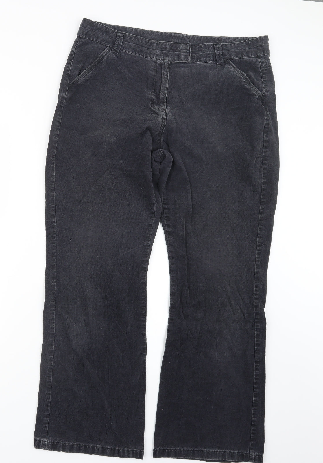 Marks and Spencer Womens Black  Denim Straight Jeans Size 16 L28.5 in