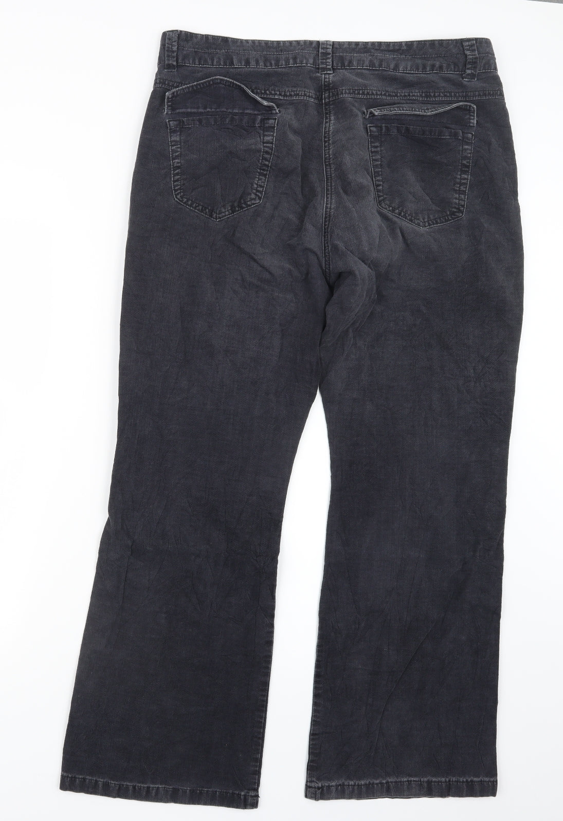 Marks and Spencer Womens Black  Denim Straight Jeans Size 16 L28.5 in