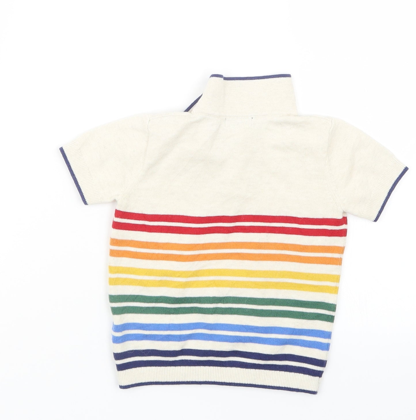 NEXT Boys Beige Striped  Basic Polo Size 9-12 Months