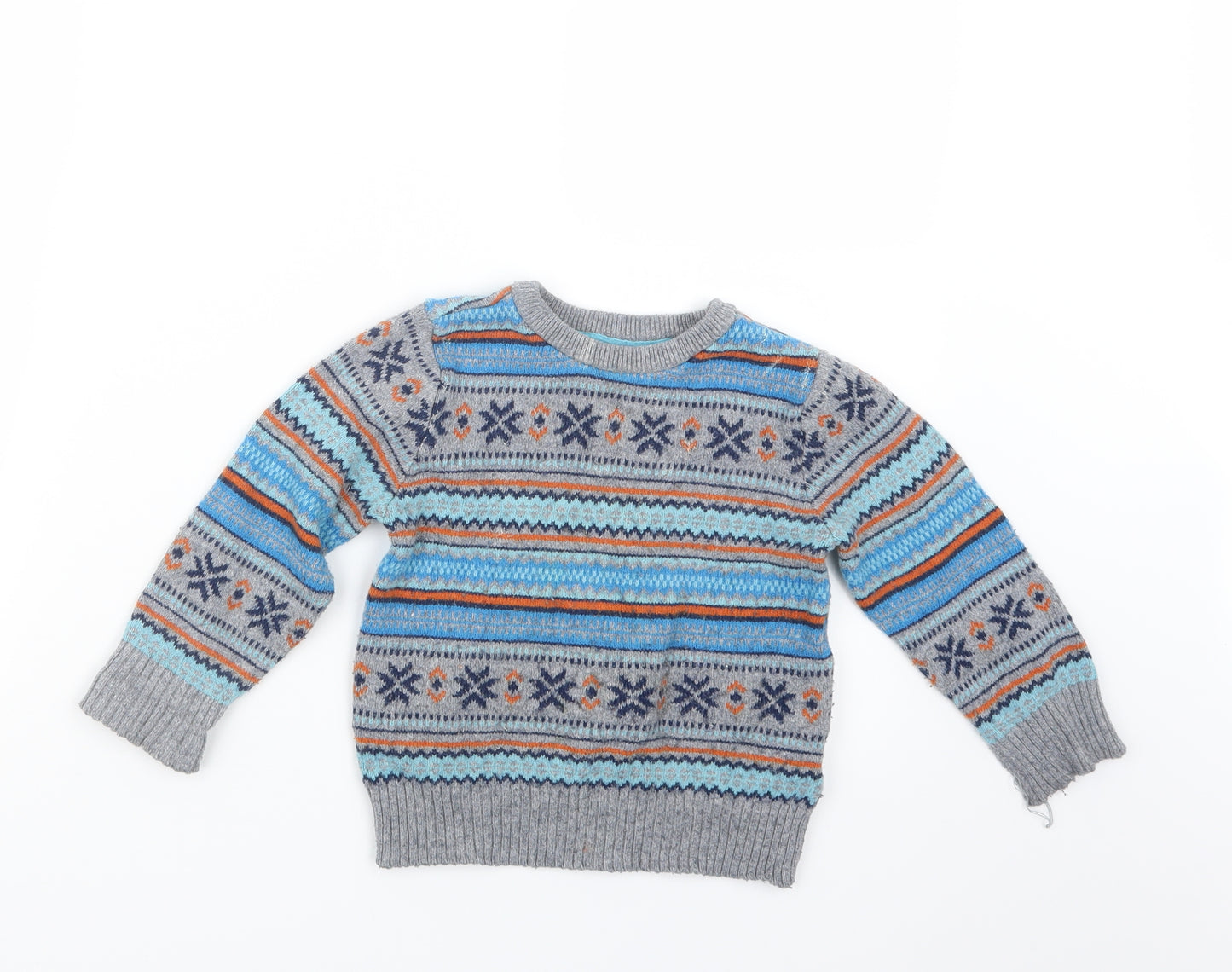 H&M Boys Grey  Knit Pullover Jumper Size 3-4 Years