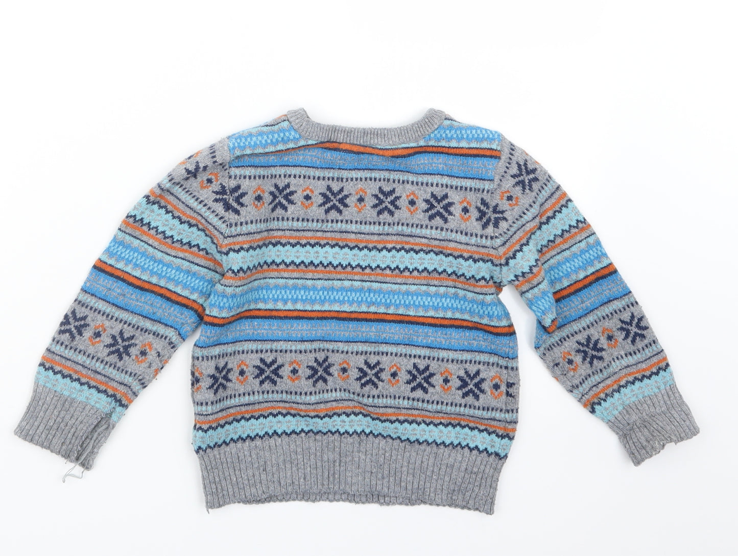 H&M Boys Grey  Knit Pullover Jumper Size 3-4 Years