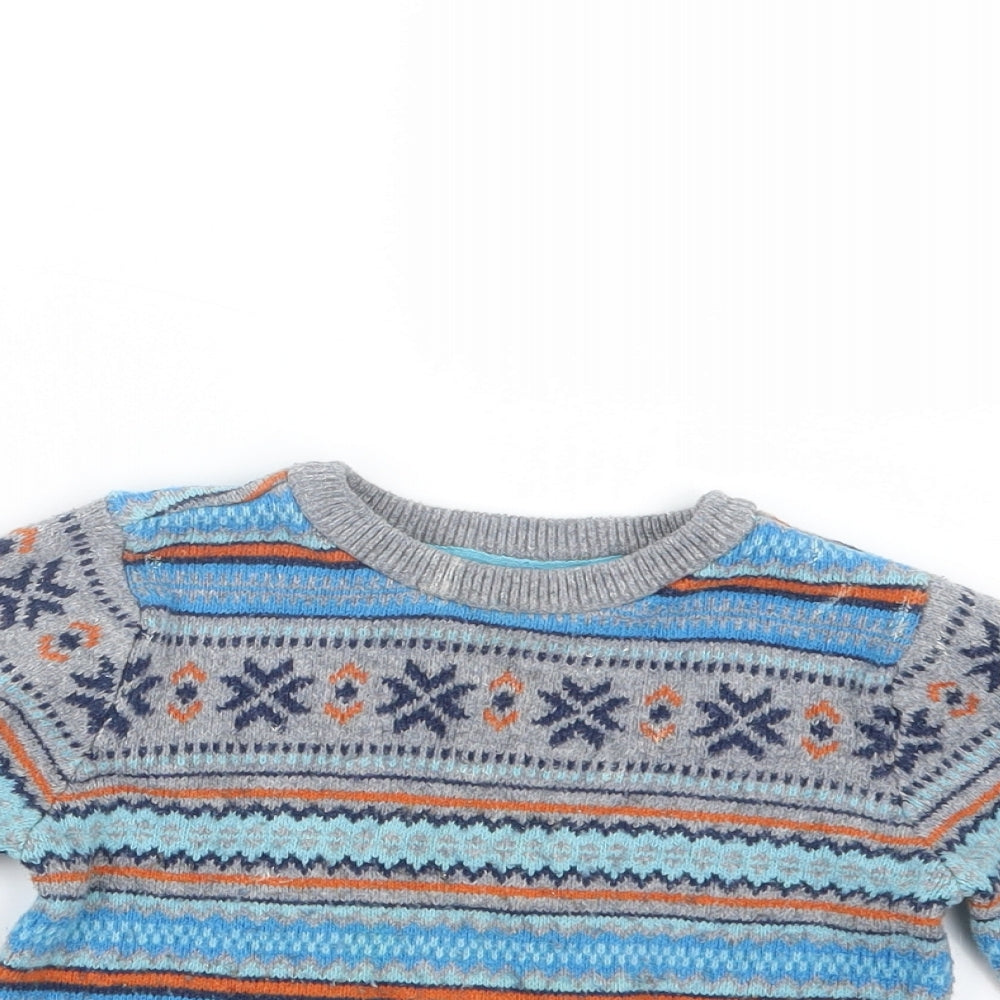 H&M Boys Grey  Knit Pullover Jumper Size 3-4 Years