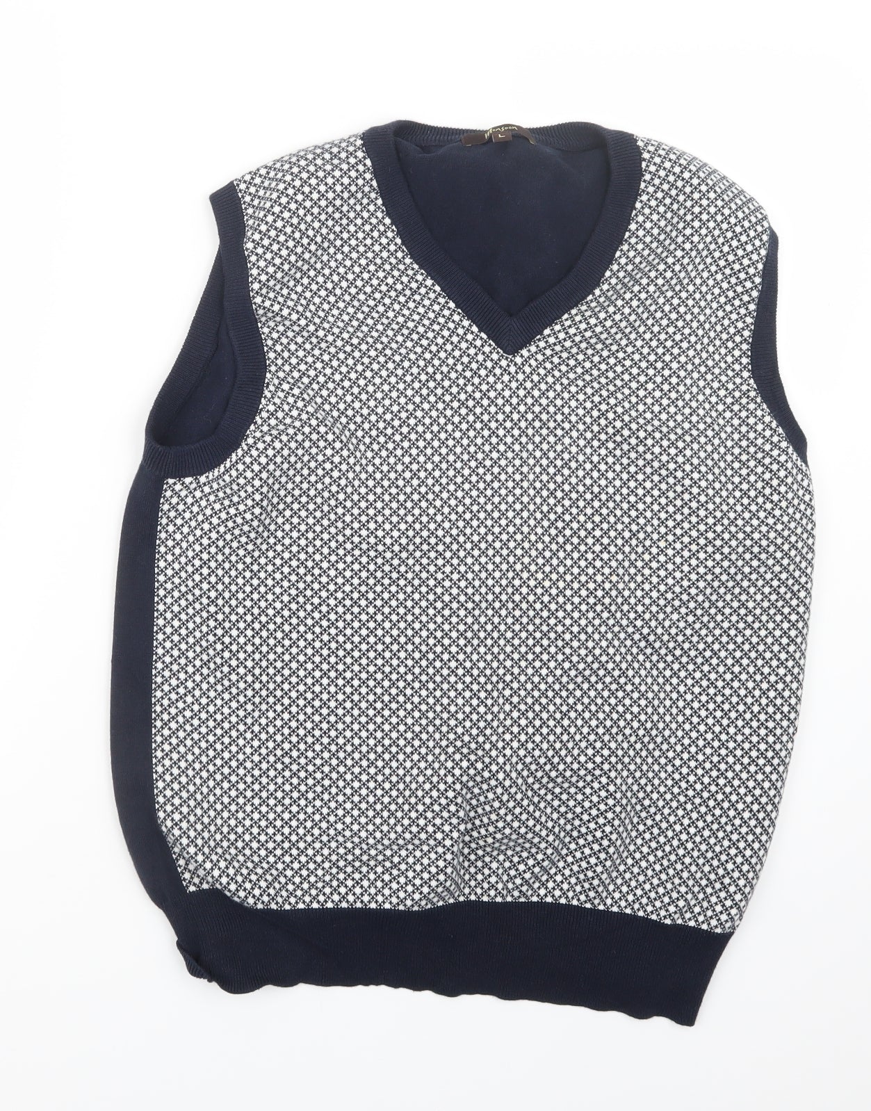 Monsoon Mens Blue  Knit Pullover Jumper Size L