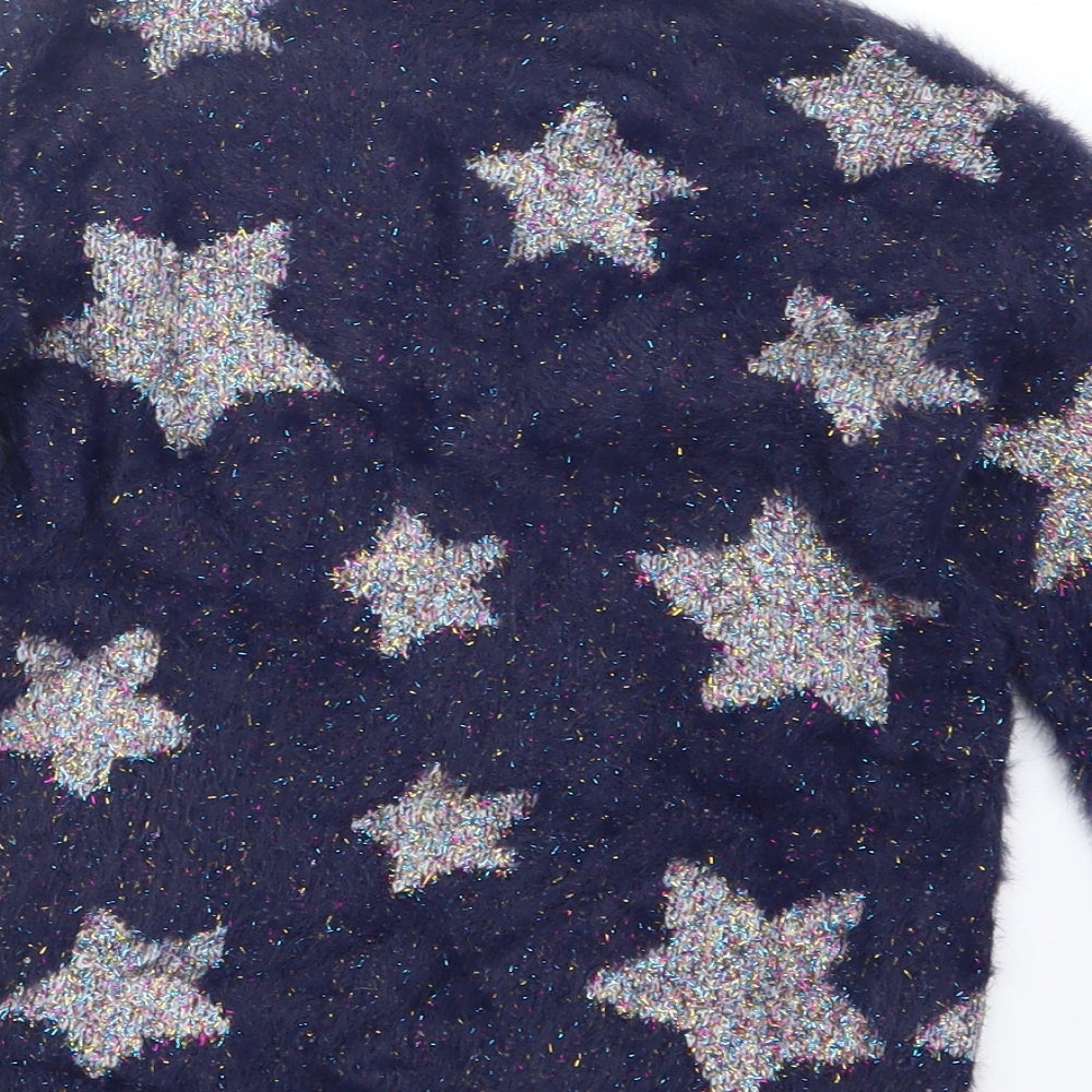Matalan Girls Blue   Pullover Jumper Size 7 Years