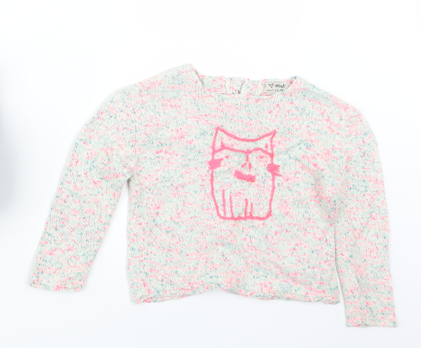 NEXT Girls Pink  Knit Pullover Jumper Size 2-3 Years