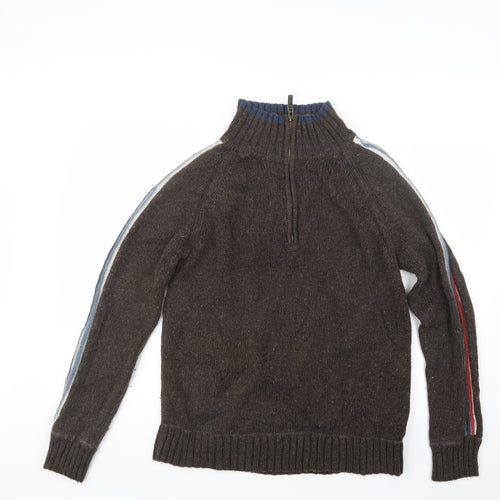 ALS Mens Brown  Knit Pullover Sweatshirt Size M