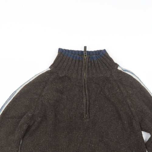 ALS Mens Brown  Knit Pullover Sweatshirt Size M