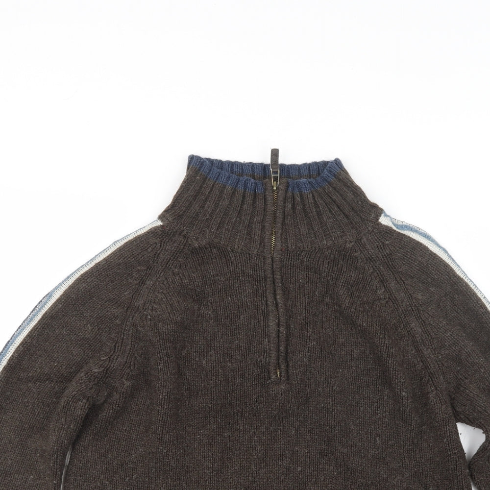 ALS Mens Brown  Knit Pullover Sweatshirt Size M