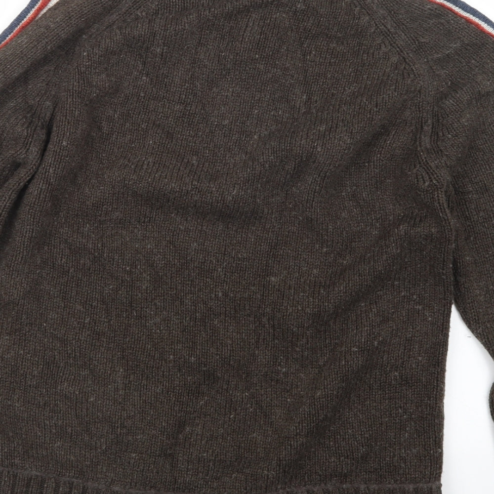 ALS Mens Brown  Knit Pullover Sweatshirt Size M