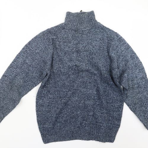 EWM Mens Blue  Knit Pullover Sweatshirt Size S