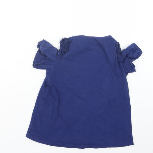 Very Girls Blue   Basic T-Shirt Size 11 Years  - Open Shoulders