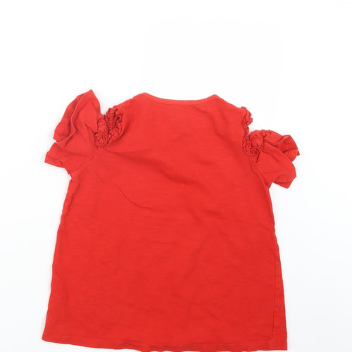 Very Girls Red   Basic T-Shirt Size 11 Years  - Open Shoulders