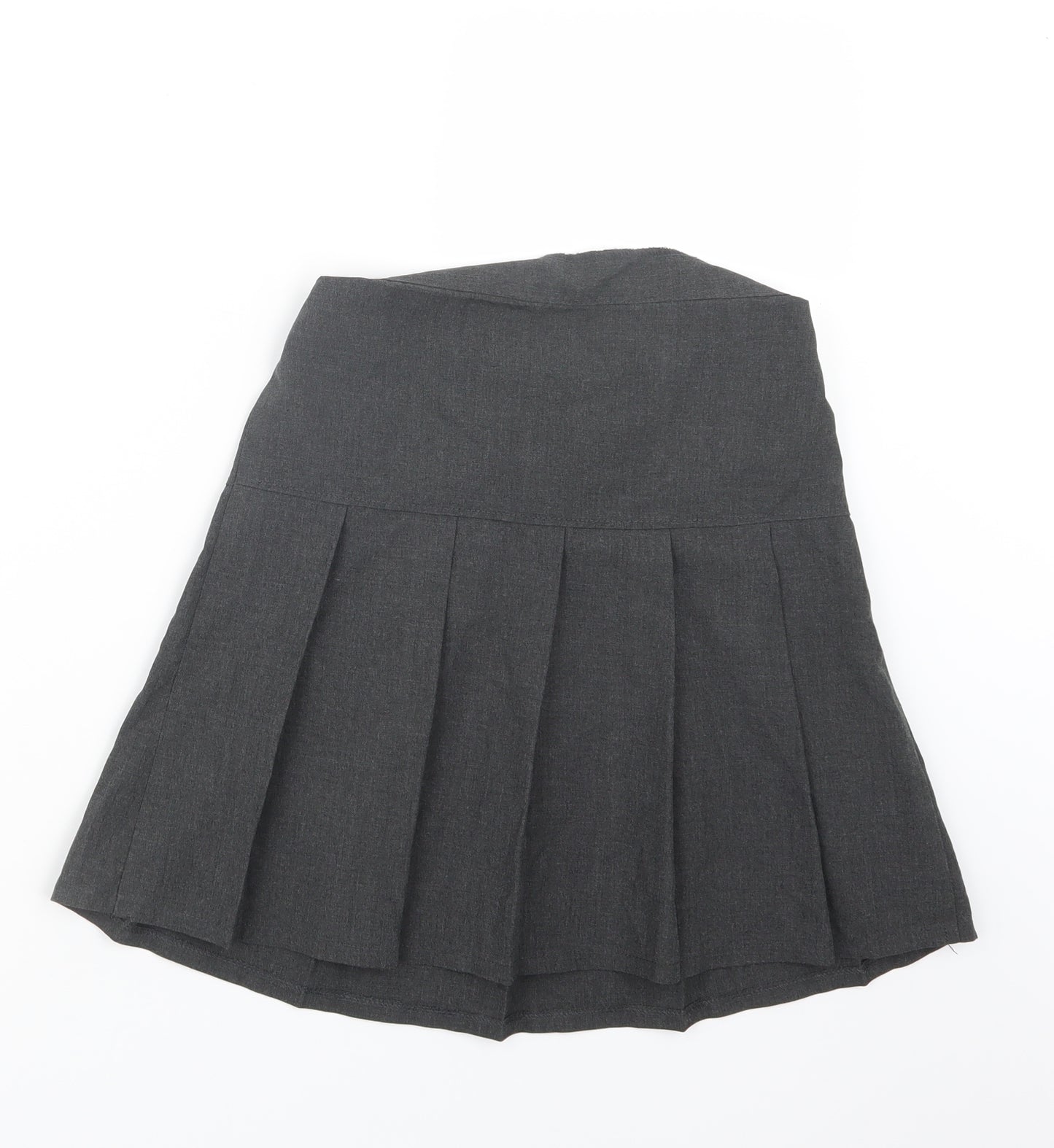 Marks and Spencer Girls Grey   Pleated Skirt Size 10 Years