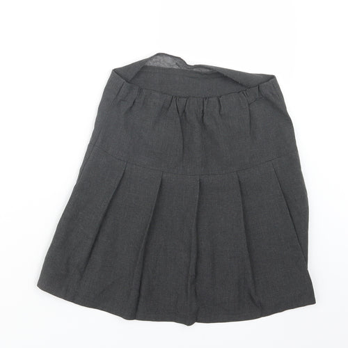 Marks and Spencer Girls Grey   Pleated Skirt Size 10 Years