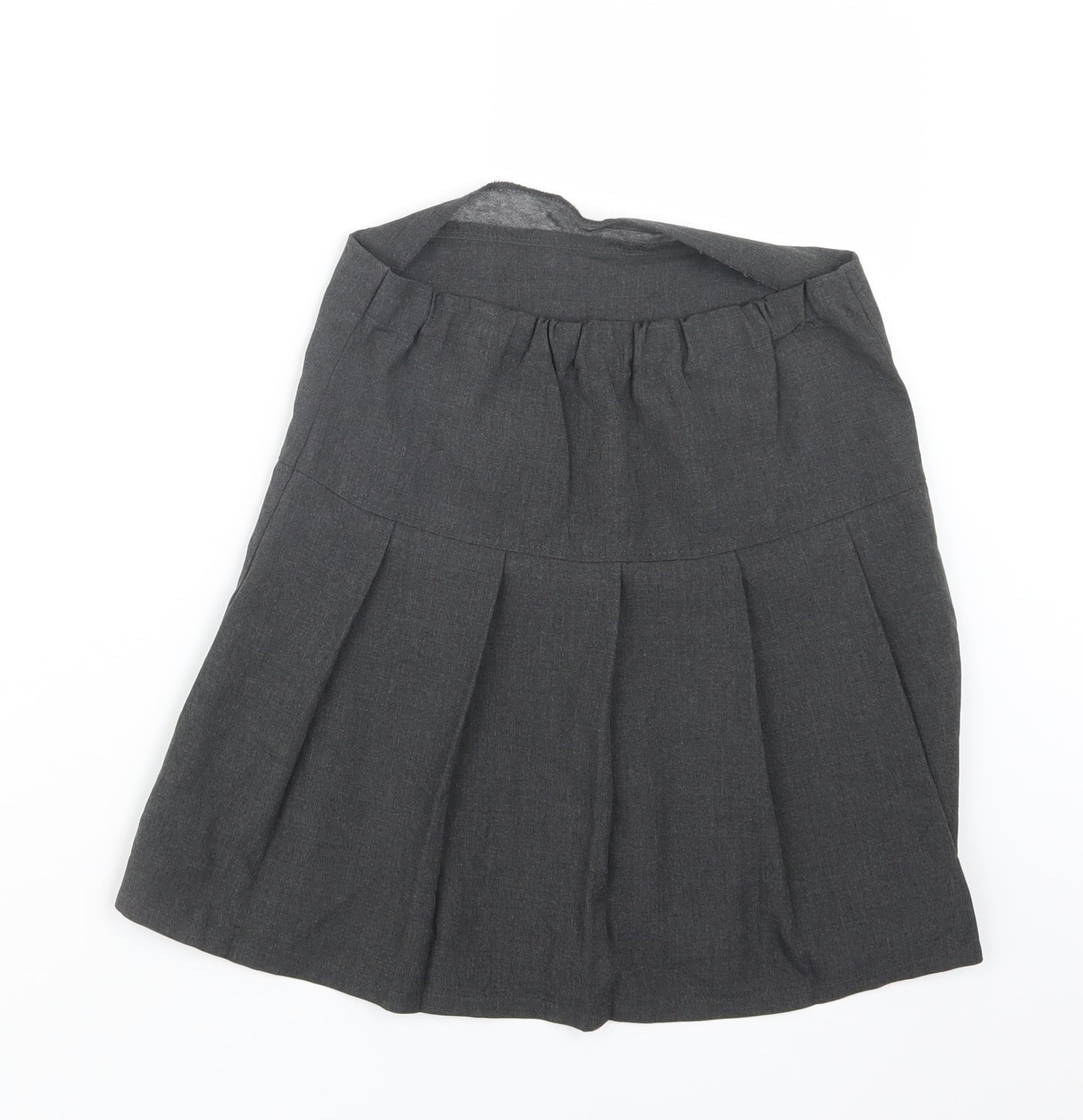 Marks and Spencer Girls Grey   Pleated Skirt Size 10 Years