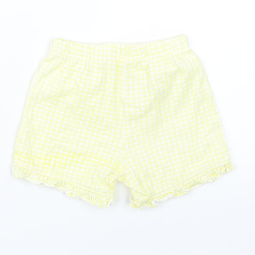Nutmeg Girls Yellow Gingham  Cropped Trousers Size 12-18 Months