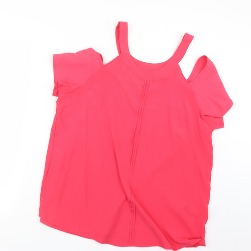 Avon Womens Pink   Basic Blouse Size 14