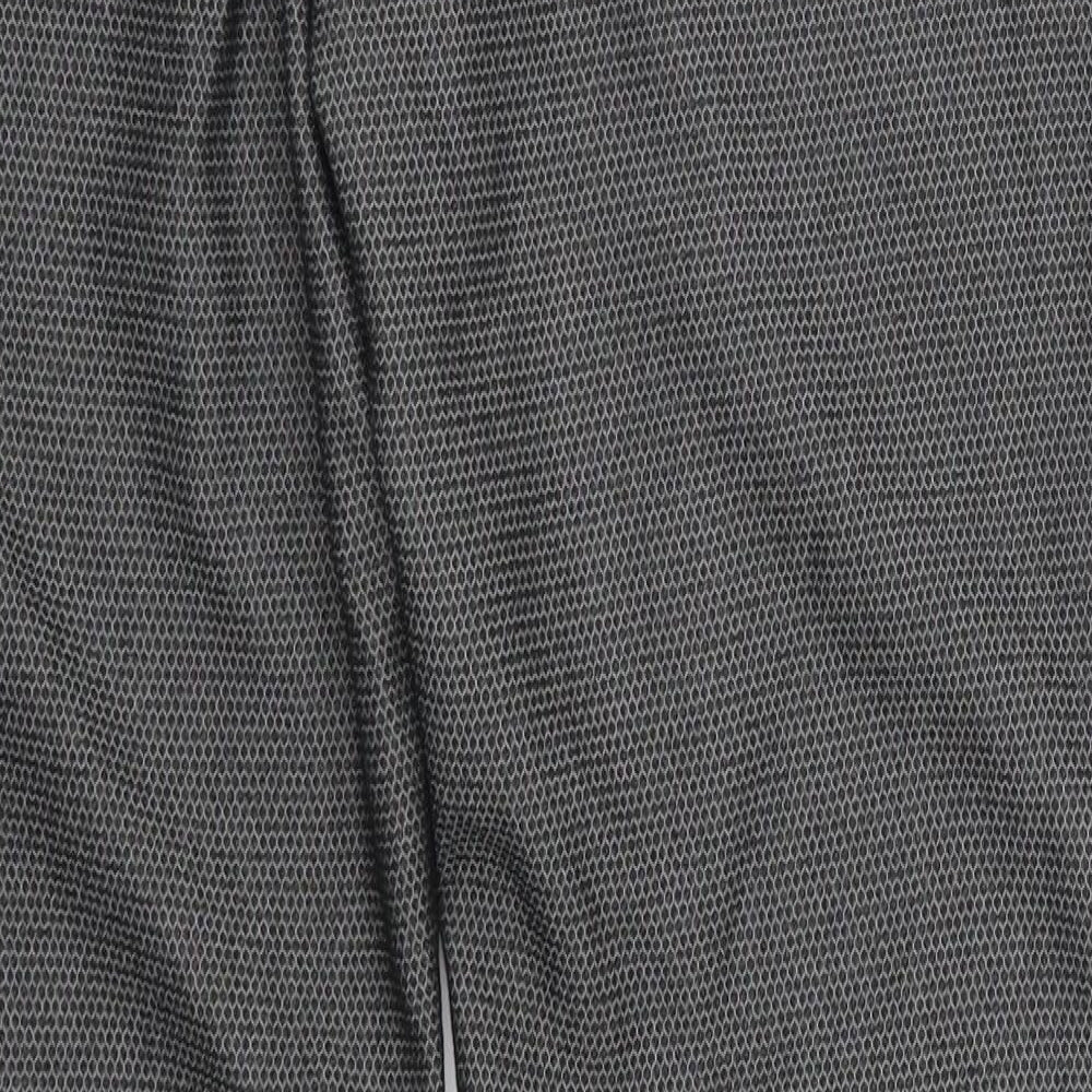 NEXT Womens Grey Geometric  Trousers  Size 10 L29 in