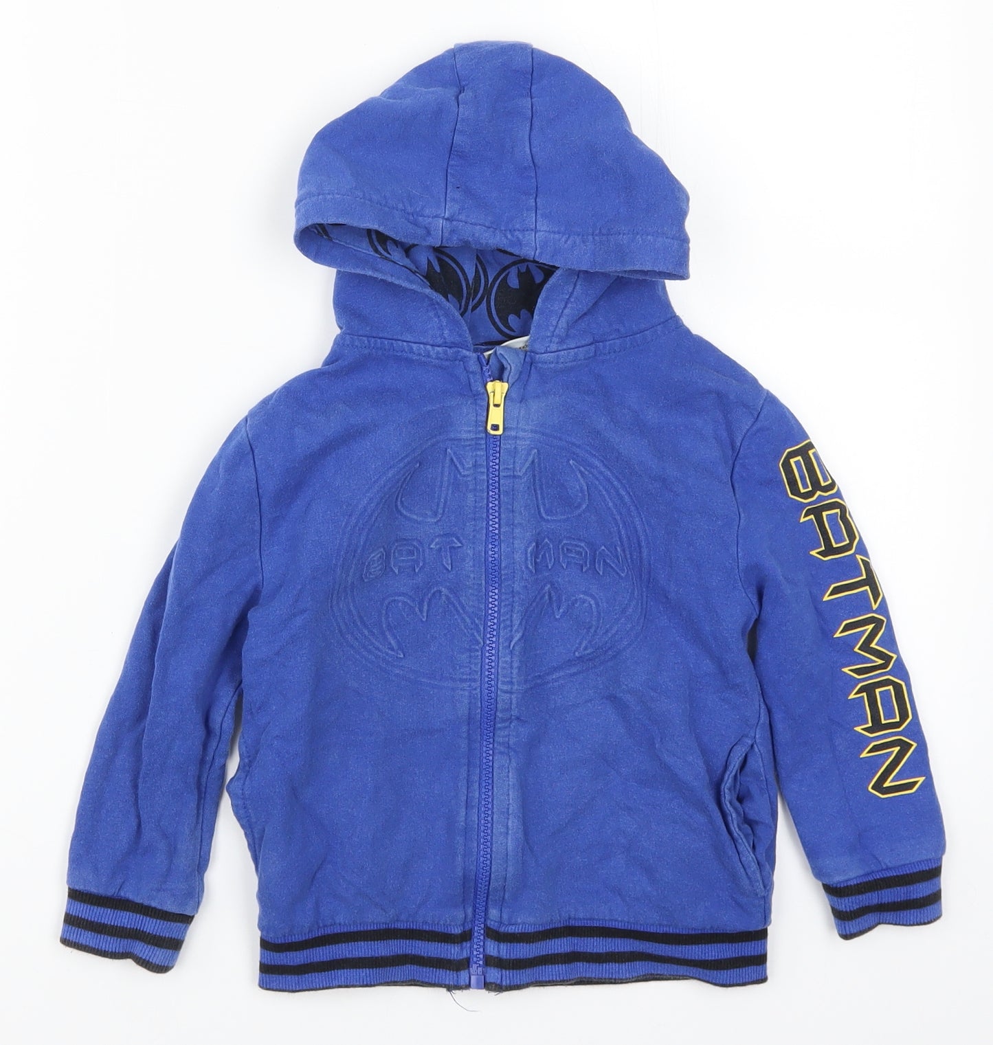 Primark Boys Blue   Full Zip Hoodie Size 3-4 Years  - Batman