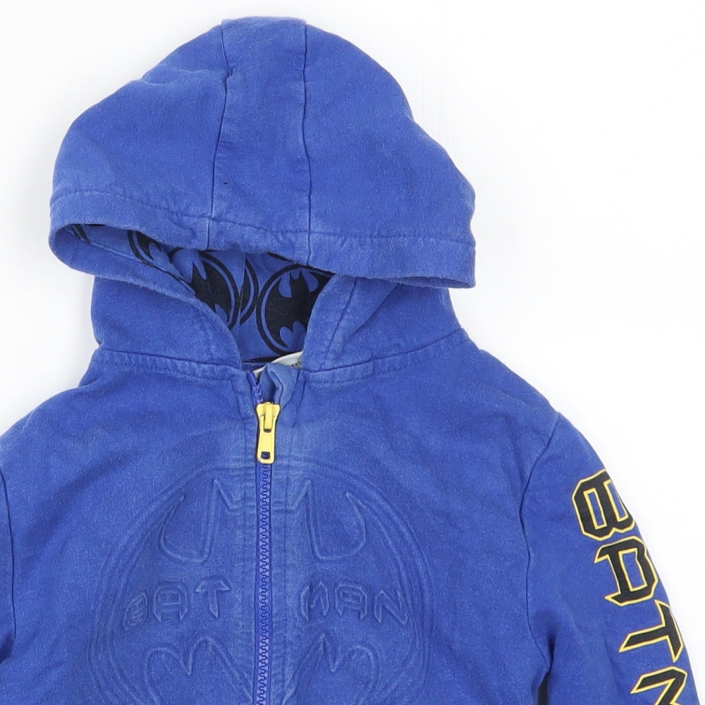 Primark Boys Blue   Full Zip Hoodie Size 3-4 Years  - Batman