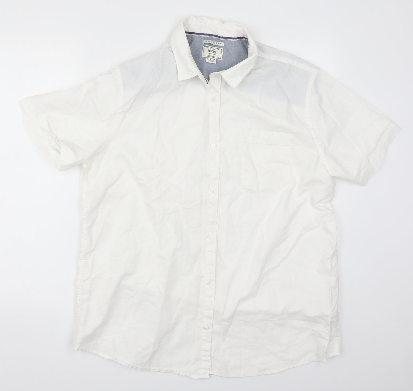 F&F Mens White    Button-Up Size XL