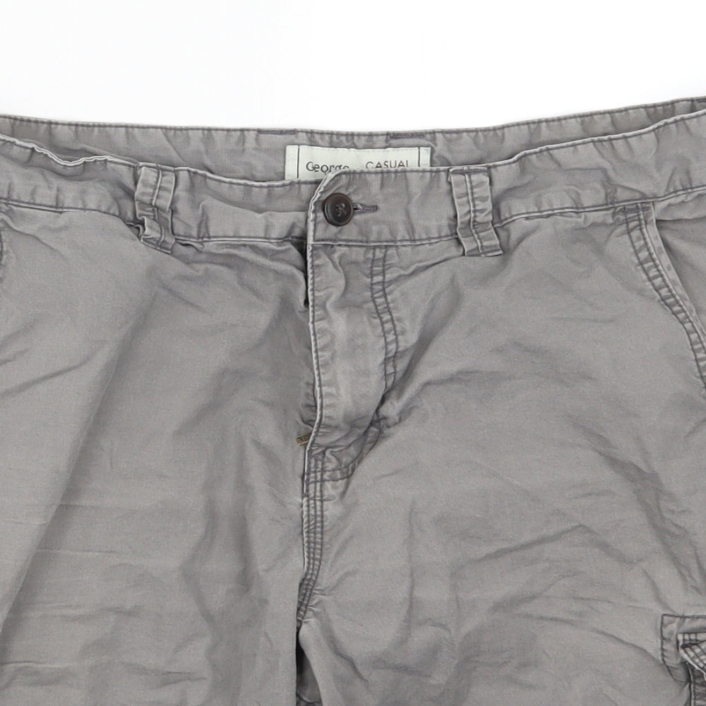 George Mens Grey   Cargo Shorts Size 36