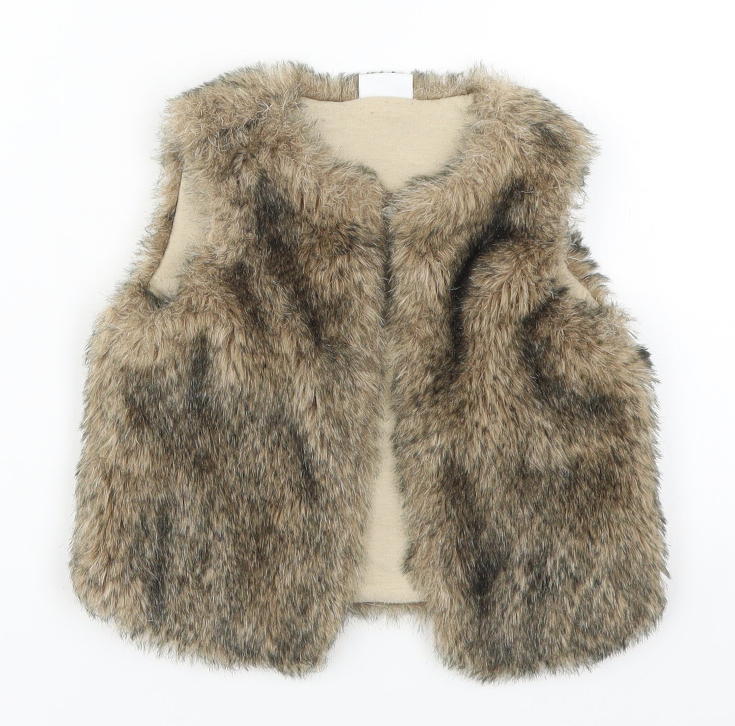 F&F Girls Brown   Gilet Jacket Size 6-9 Months