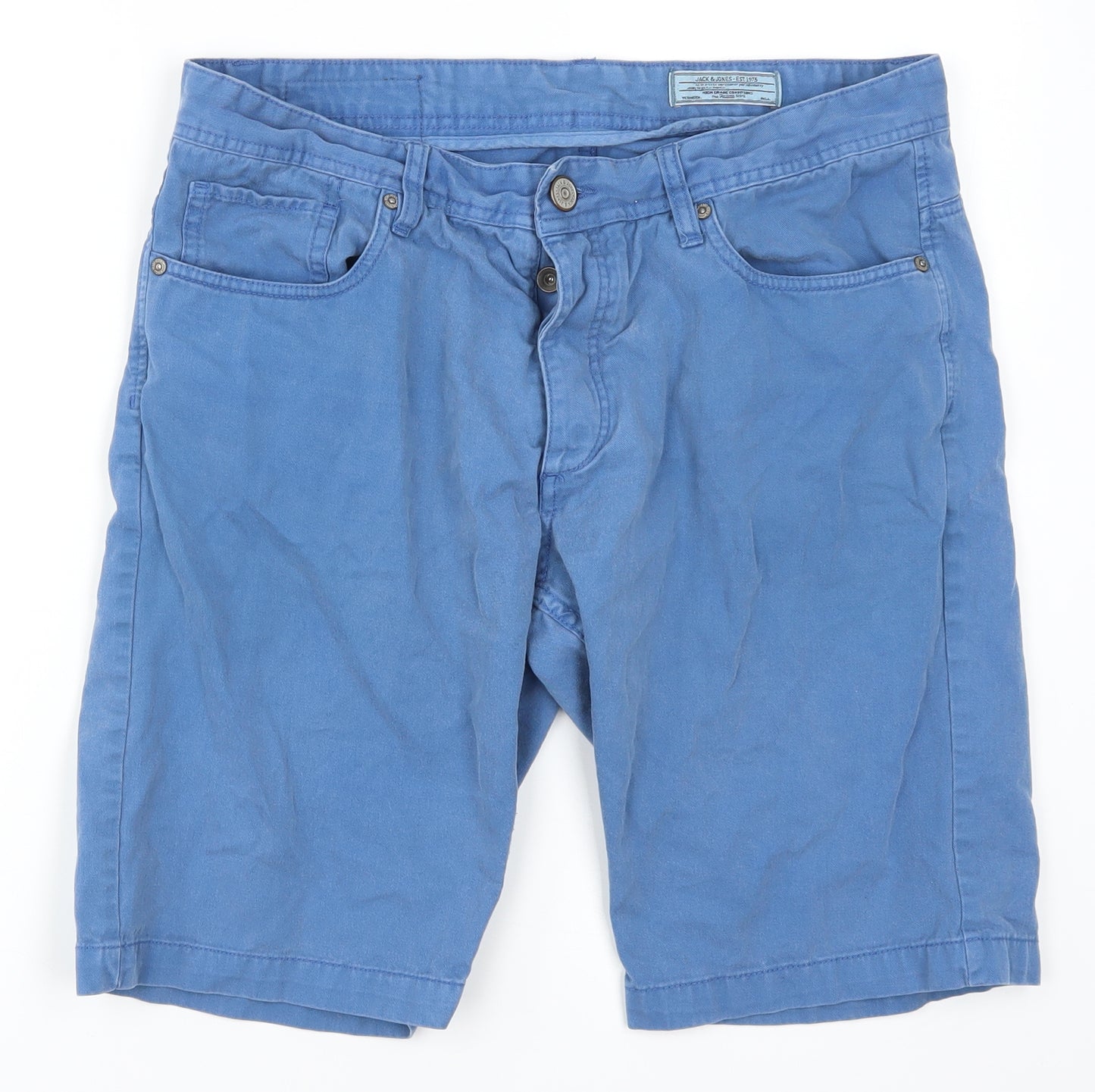 JACK & JONES Mens Blue  Denim Bermuda Shorts Size L