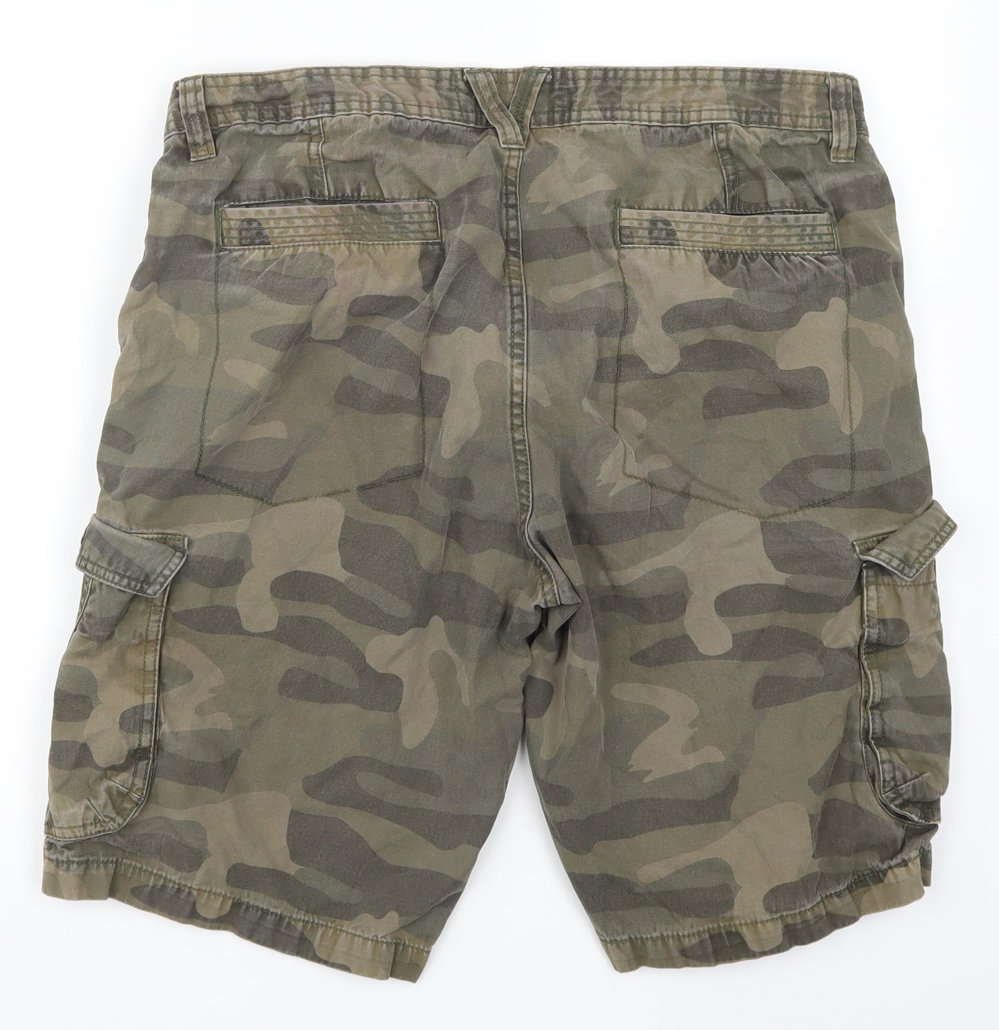 F&F Mens Green Camouflage  Cargo Shorts Size 36