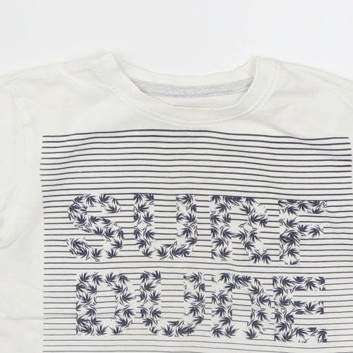 Primark Boys White   Basic T-Shirt Size 18-24 Months  - Surf Dude