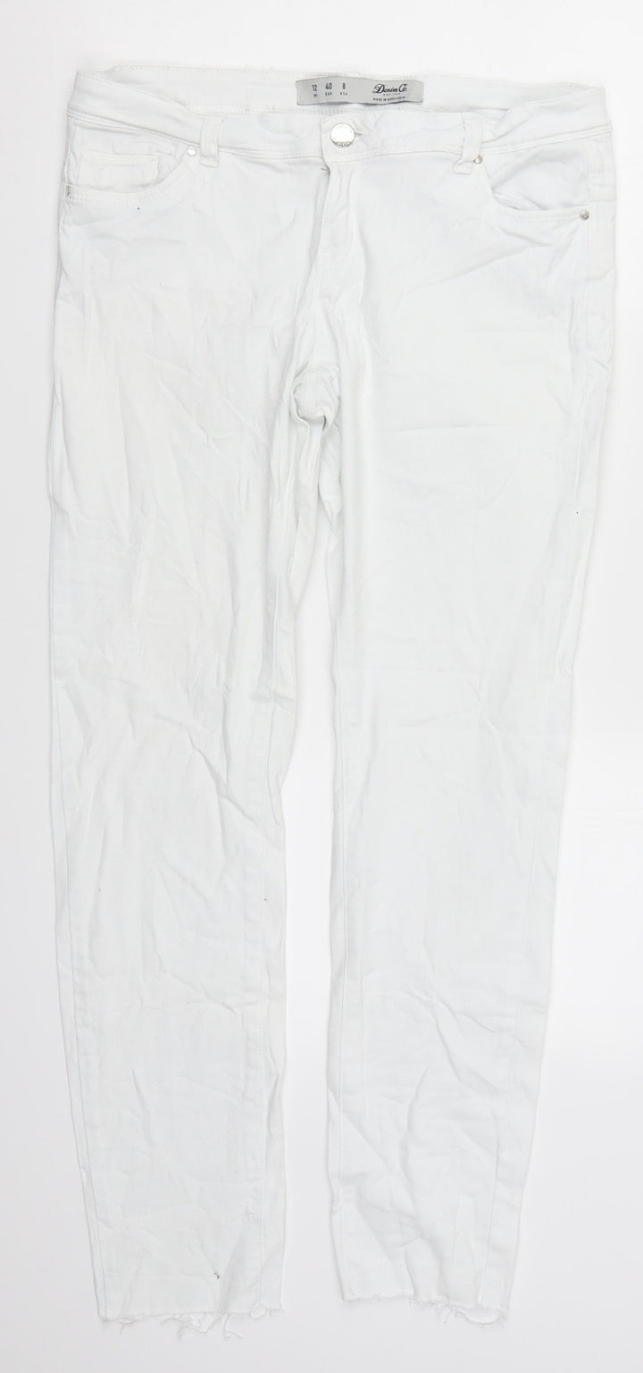 Denim Co Womens White  Denim Skinny Jeans Size 12 L28 in