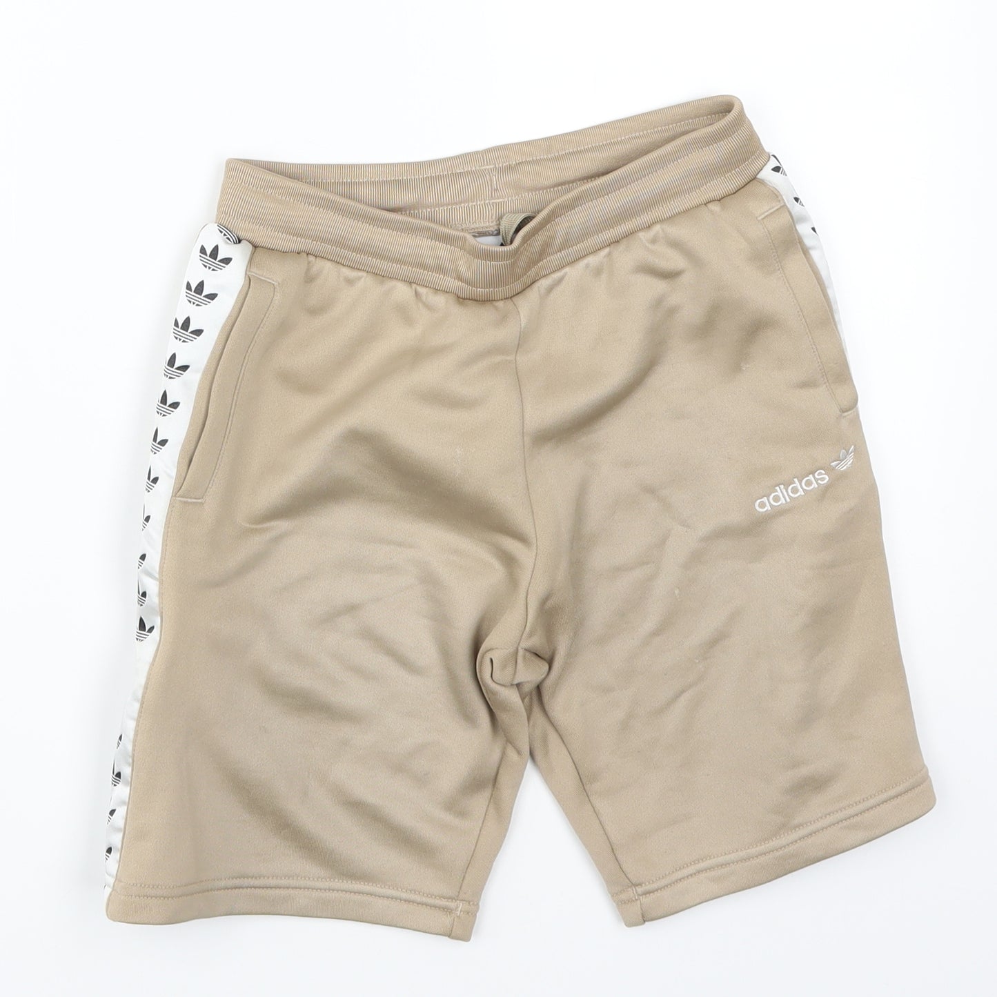 adidas Boys Beige   Sweat Shorts Size 9-10 Years - Logo