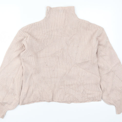 SheIn Womens Pink  Knit Pullover Jumper Size S